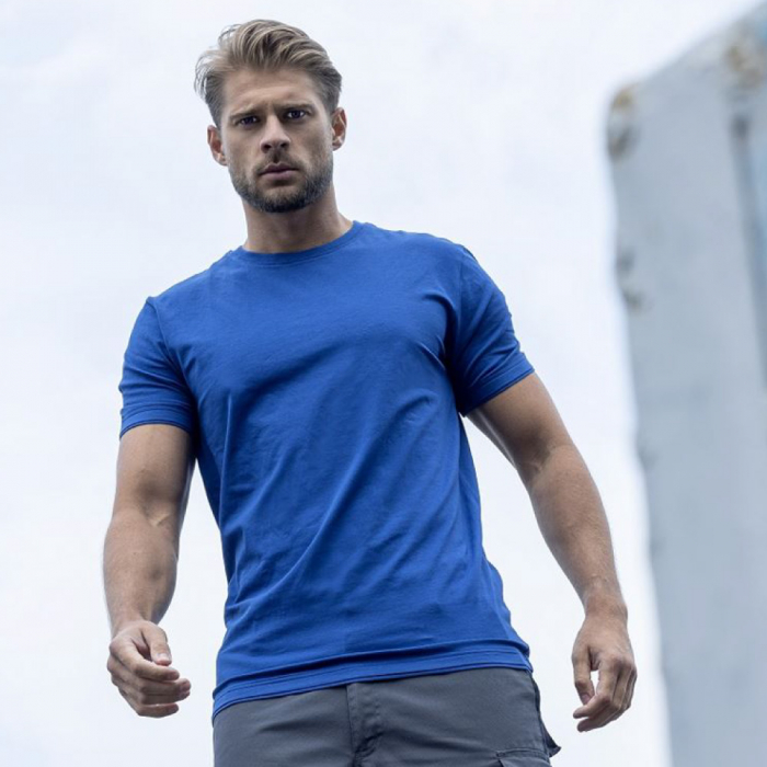 Tricou simplu cu maneca scurta Trendy - albastru electric [2]