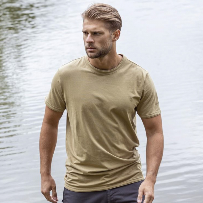 Tricou simplu cu maneca scurta Trendy - bej [2]