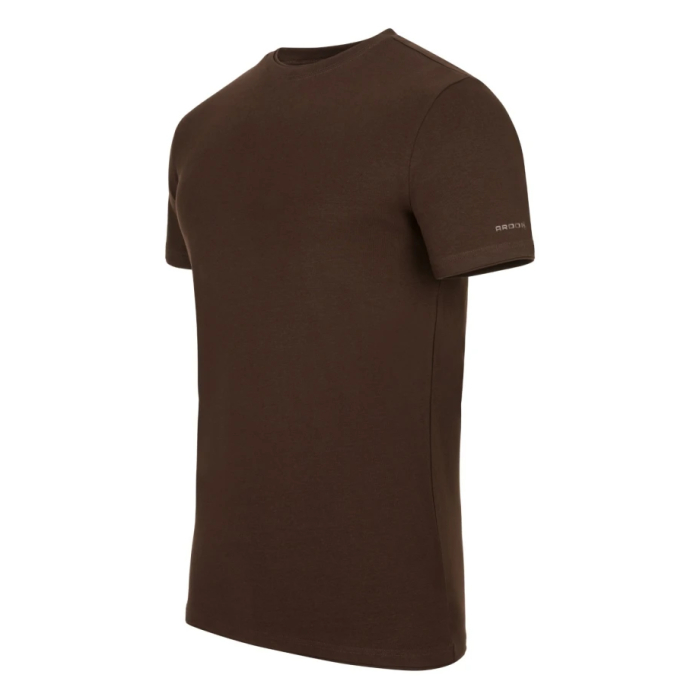 Tricou simplu cu maneca scurta Trendy - maro [4]