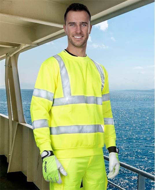 Tricou simplu reflectorizant cu maneca lunga REF 301 - galben [2]