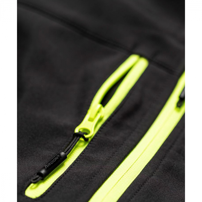 Vesta de lucru softshell VISION - negru/galben [4]