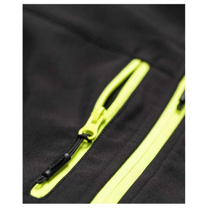 Vesta de lucru softshell VISION - negru/galben [4]