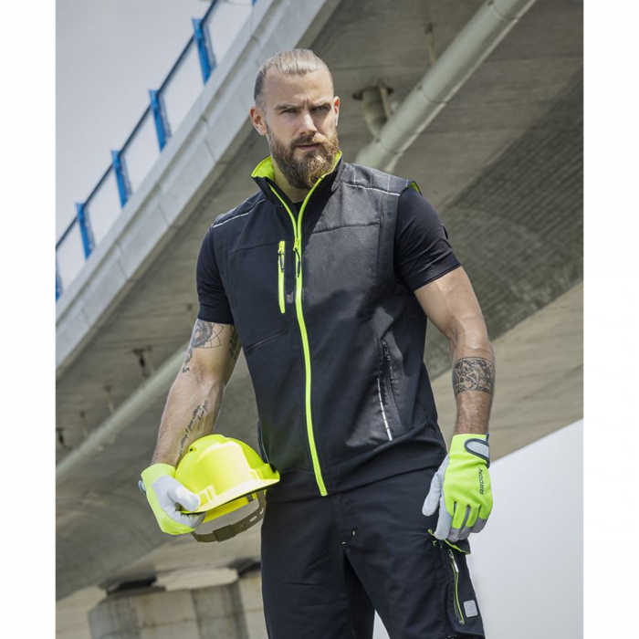 Vesta de lucru softshell VISION - negru/galben [3]