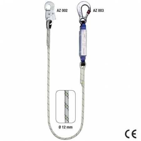 Opritoare de cadere - Amortizor soc, franghie diam.12mm, 2m - ABM+LB 121