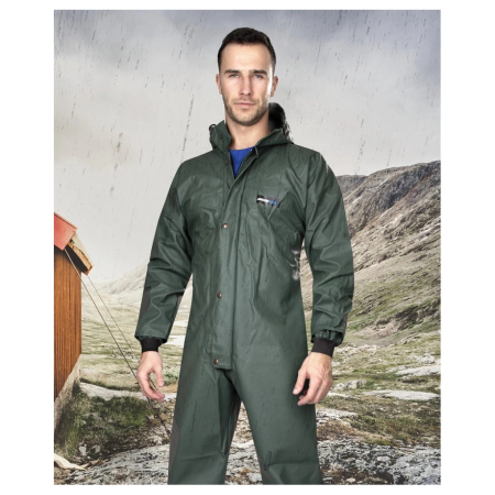 Combinezon impermeabil cu gluga AAQ 104 - verde [1]