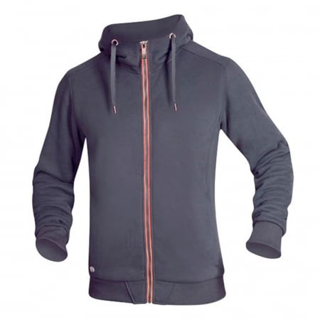 Imbracaminte de lucru - Hanorac flausat cu gluga M003 - gri/portocaliu