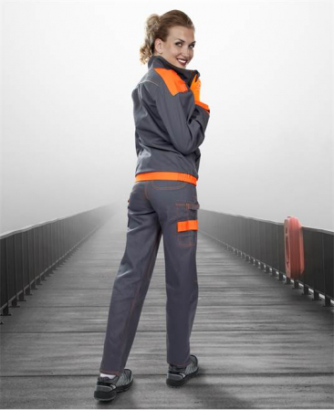 Jacheta de lucru COOL TREND - gri/portocaliu - pentru femei [2]