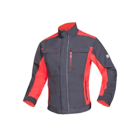 Jachete / Bluze salopeta - Jacheta de lucru NEON - gri/rosu