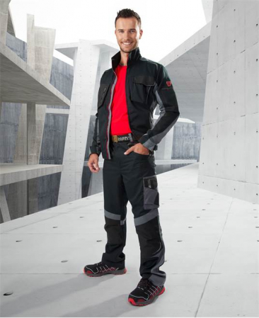 Jacheta de lucru R8ED - negru/gri [3]