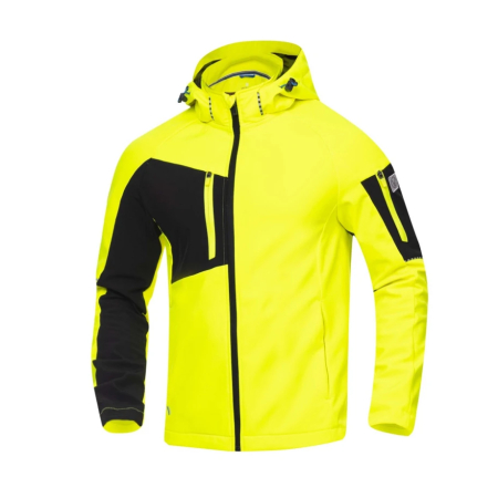 Imbracaminte outdoor / trekking barbati - Jacheta softshell CITYCONIC - galben hi vis