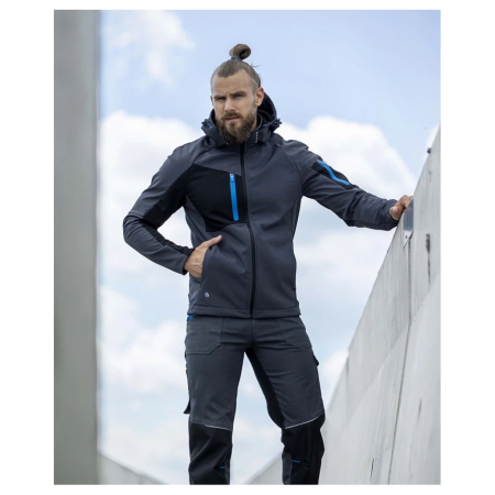 Jacheta softshell CITYCONIC - gri inchis [2]