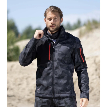 Jacheta softshell CREATRON - camo/negru [2]