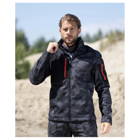 Jacheta softshell CREATRON - camo/negru [8]