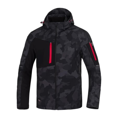 Imbracaminte de lucru - Jacheta softshell CREATRON - camo/negru