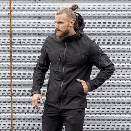 Jacheta softshell impermeabila SPIRIT - negru [2]