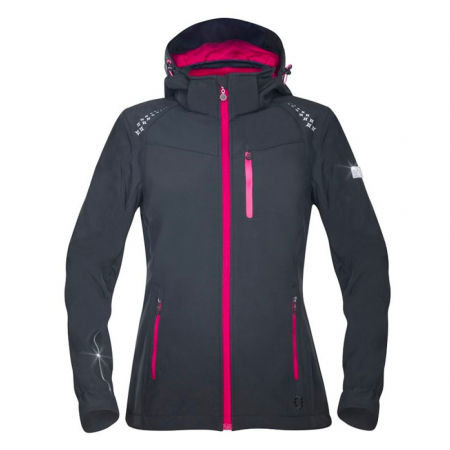 Pentru femei - Jacheta softshell pentru femei FLORET - negru/roz