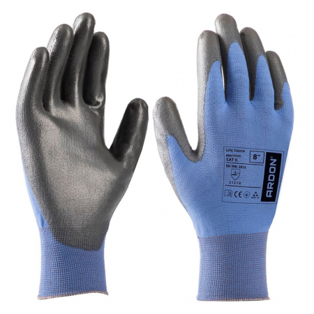 Manusi impregnate cu Poliuretan - Manusi de protectie cu palma imersata in poliuretan Lite Touch - albastru - 3121X