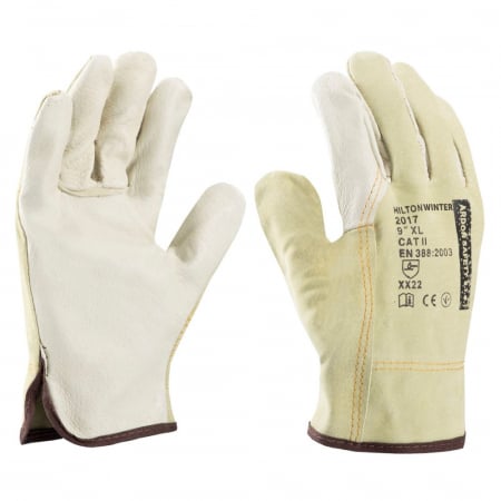 Manusi de protectie de iarna din piele de porc, captusite Hilton Winter XX22X [0]