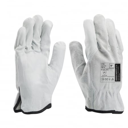 Manusi - Manusi de protectie din piele de bovina integral - D FNS - gri 3242X