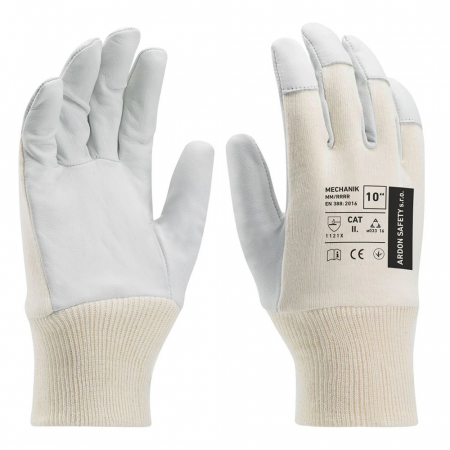 Manusi - Manusi de protectie din piele de capra Mechanik gri 1121X
