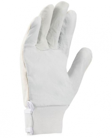 Manusi de protectie din piele de capra Perrcy cu manseta velcro - gri 1121X [2]