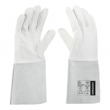 Manusi pentru sudura - Manusi de protectie pentru sudura din piele de capra, 35 cm, Glen 3121 41XX4X
