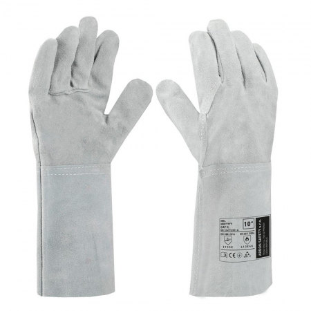 Manusi pentru sudura - Manusi de protectie pentru sudura din spalt bovina, 35 cm, Mel 3233 413X4X