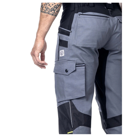 Pantaloni cu pieptar 4XSTRETCH - gri [4]