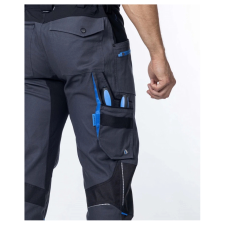 Pantaloni cu pieptar 4XSTRETCH - gri inchis [8]