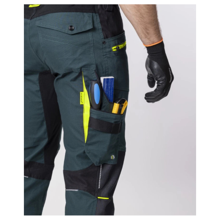 Pantaloni cu pieptar 4XSTRETCH - verde [5]