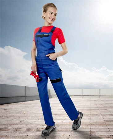 Pantaloni de lucru cu pieptar COOL TREND - albastru - pentru femei [2]