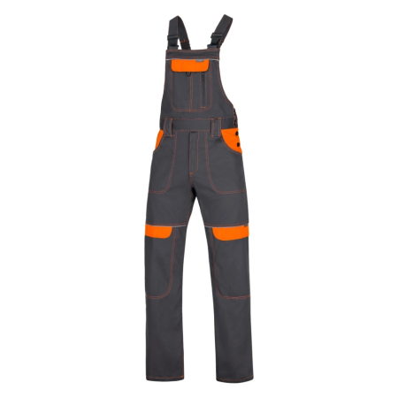 Imbracaminte de lucru - Pantaloni de lucru cu pieptar COOL TREND - gri/portocaliu
