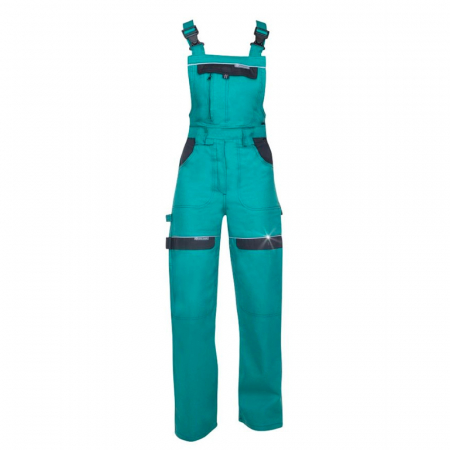 Pantaloni de lucru cu pieptar COOL TREND - verde - pentru femei [0]