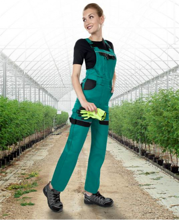 Pantaloni de lucru cu pieptar COOL TREND - verde - pentru femei [2]