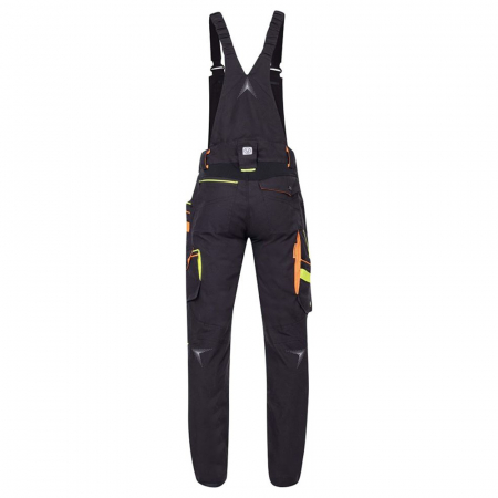 Pantaloni de lucru cu pieptar Creatron - neon/negru [1]