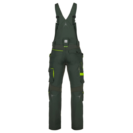 Pantaloni de lucru cu pieptar Creatron - verde/kaki [1]
