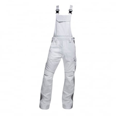 Imbracaminte de lucru - Pantaloni de lucru cu pieptar hidrofobizati URBAN+ culoare alb