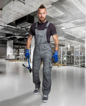 Pantaloni de lucru cu pieptar hidrofobizati URBAN+ culoare gri [3]