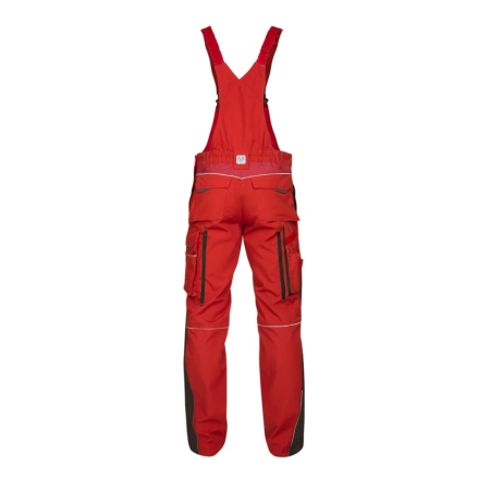 Pantaloni de lucru cu pieptar hidrofobizati URBAN+ culoare rosu [2]