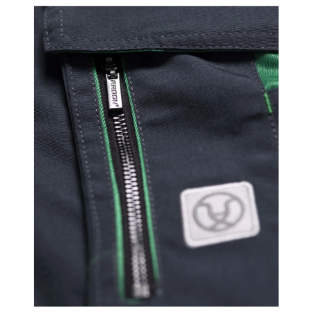 Pantaloni de lucru cu pieptar NEON - gri/verde [4]