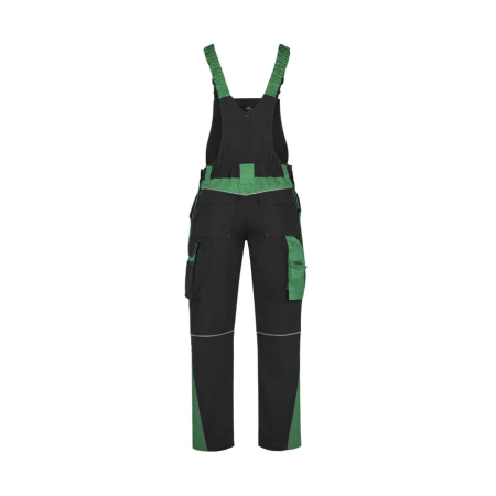 Pantaloni de lucru cu pieptar NEON - gri/verde [1]