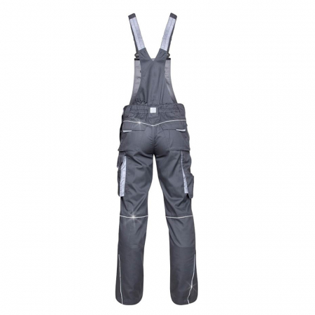Pantaloni de lucru cu pieptar SUMMER - gri inchis [2]