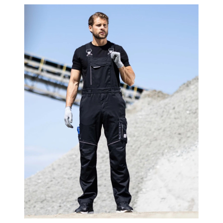 Pantaloni de lucru cu pieptar SUMMER - negru [4]