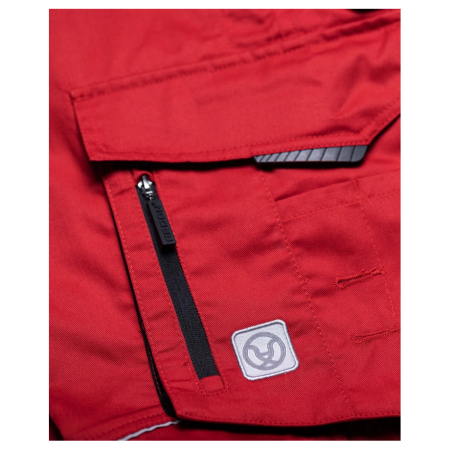 Pantaloni de lucru cu pieptar SUMMER - rosu [2]