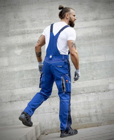 Pantaloni de lucru cu pieptar URBAN - albastru/bleumarin [3]