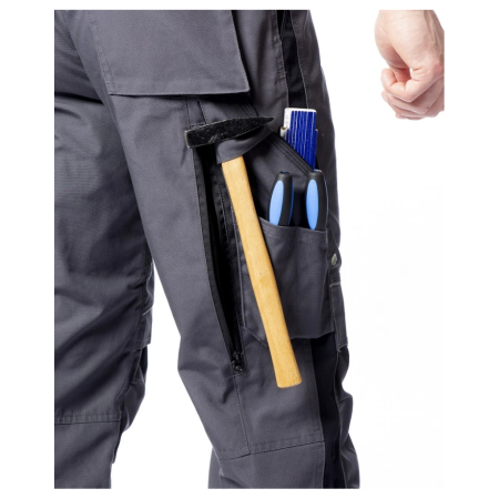 Pantaloni de lucru cu pieptar URBAN - gri inchis [3]