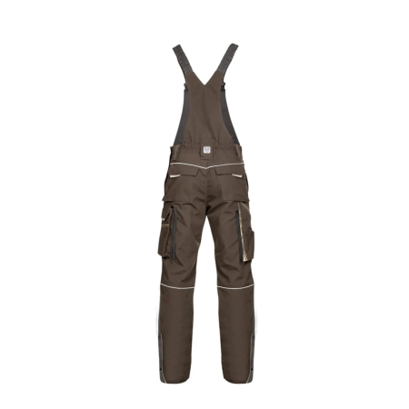 Pantaloni de lucru cu pieptar URBAN - maro [2]