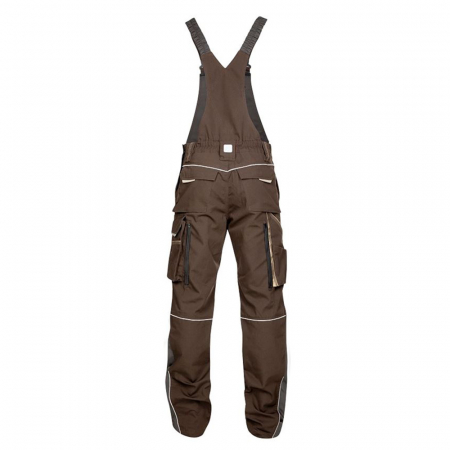 Pantaloni de lucru cu pieptar URBAN - maro [2]