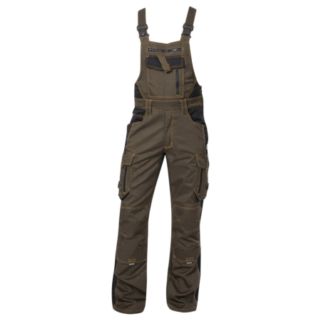 Pantaloni de lucru - Pantaloni de lucru cu pieptar VISION - asfalt/negru