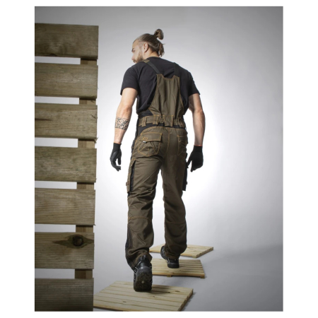 Pantaloni de lucru cu pieptar VISION - asfalt/negru [1]